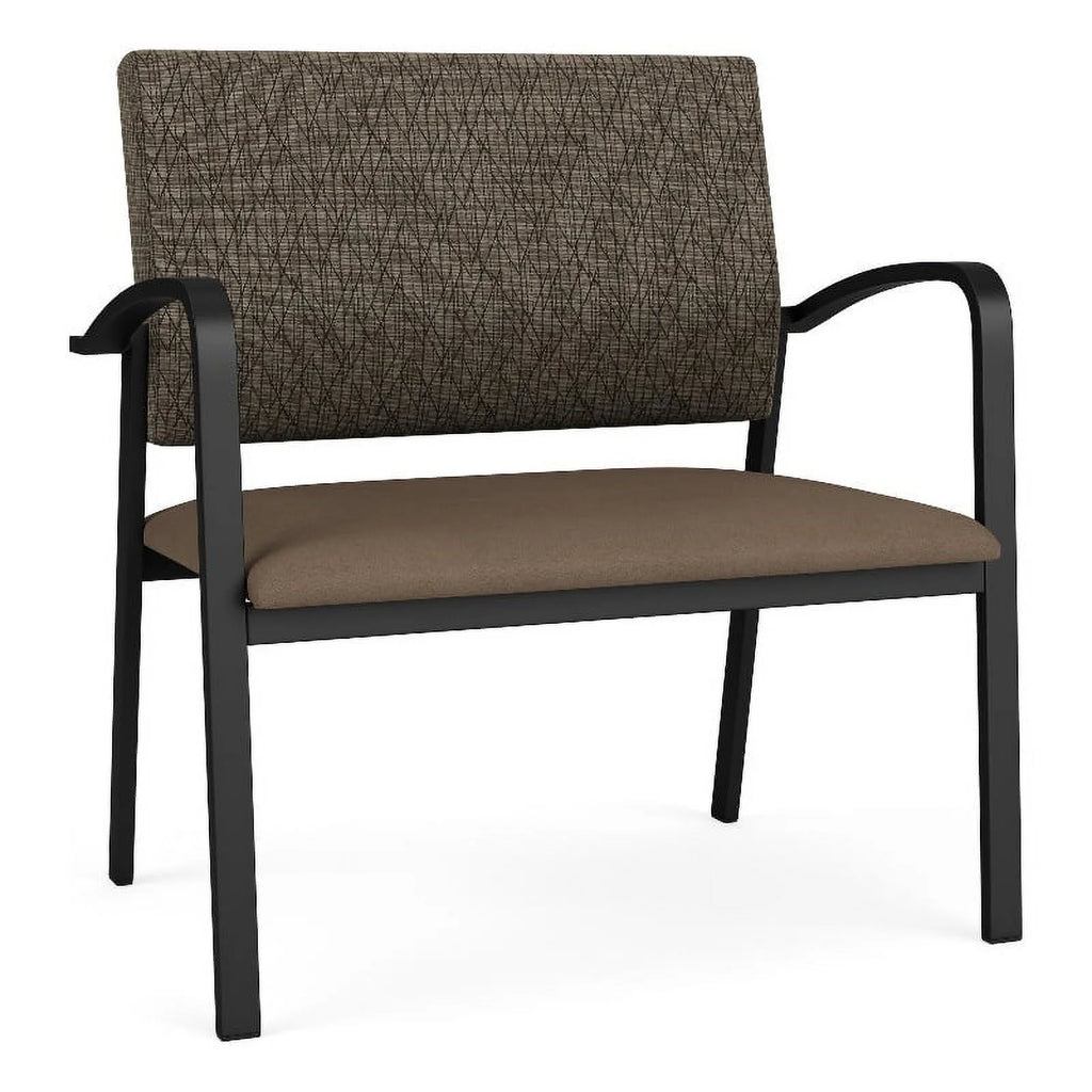 Black Brown Polyurethane Reception Chair R1737