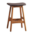 Wooden Counter Height Stool in Dark Brown, Set of 2 E29623