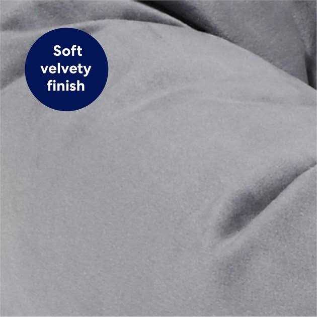 Velvet Round Bolster Dog Bed with Removable Cover S753639