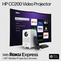 FHD LCD LED Projector with Streaming Player and 84 Projection Screen M801098