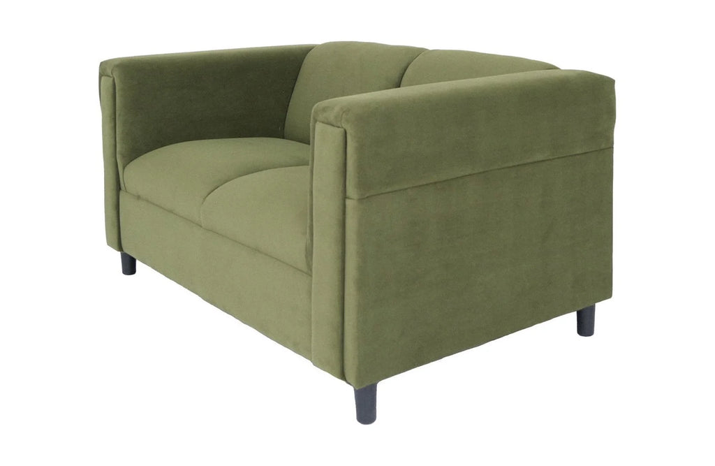 Green Black Microsuede Love Seat U81822