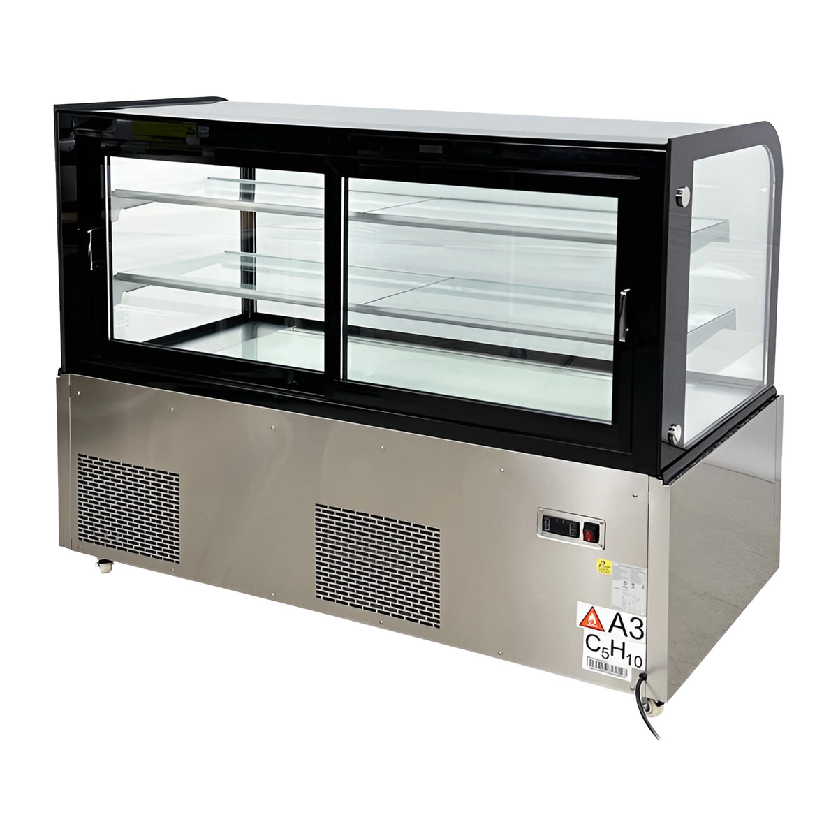 60 in. Double Tempered Glass Bakery Refrigerator Case 17.7 Cu. ft. I350408
