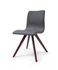 Gray Faux Leather Metal Dining Chair H494