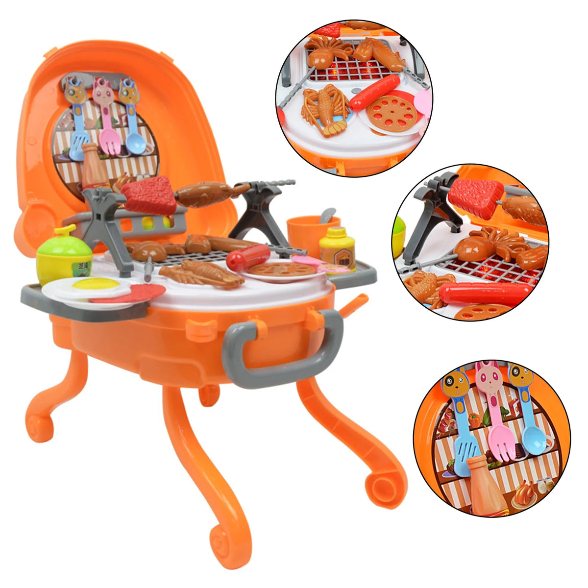 Portable BBQ Toy Set with Suitcase Design E7948
