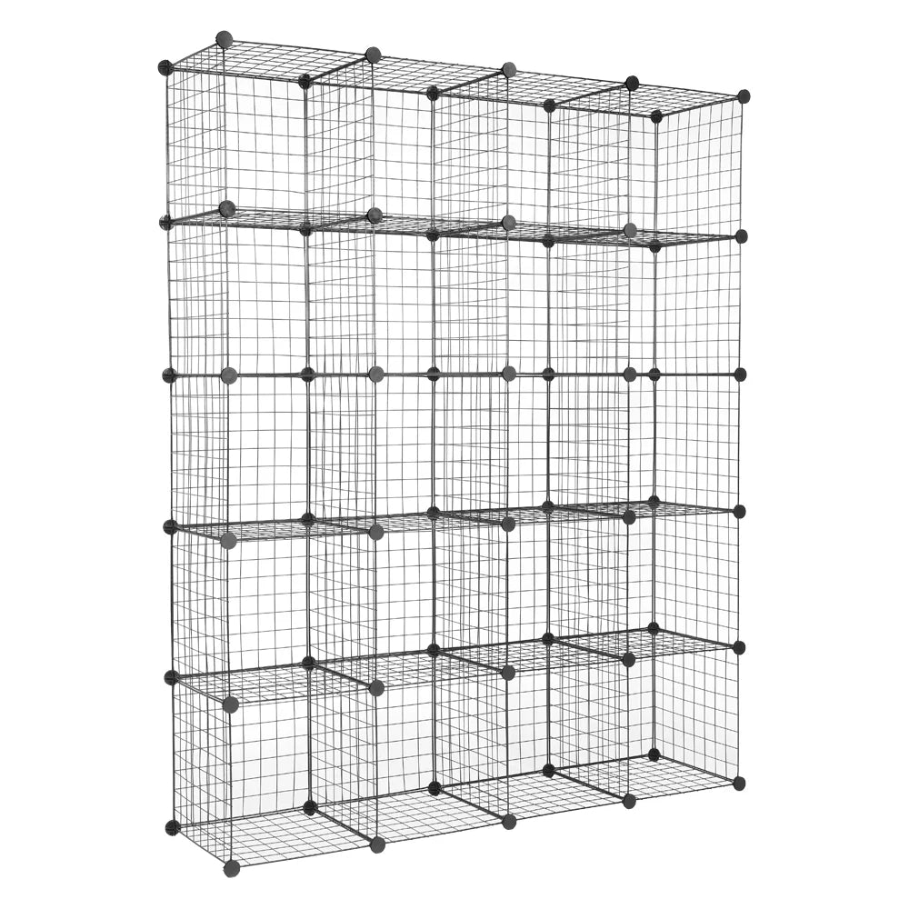20-Cube Metal Wire Cube Storage Shelves Organizer Q572