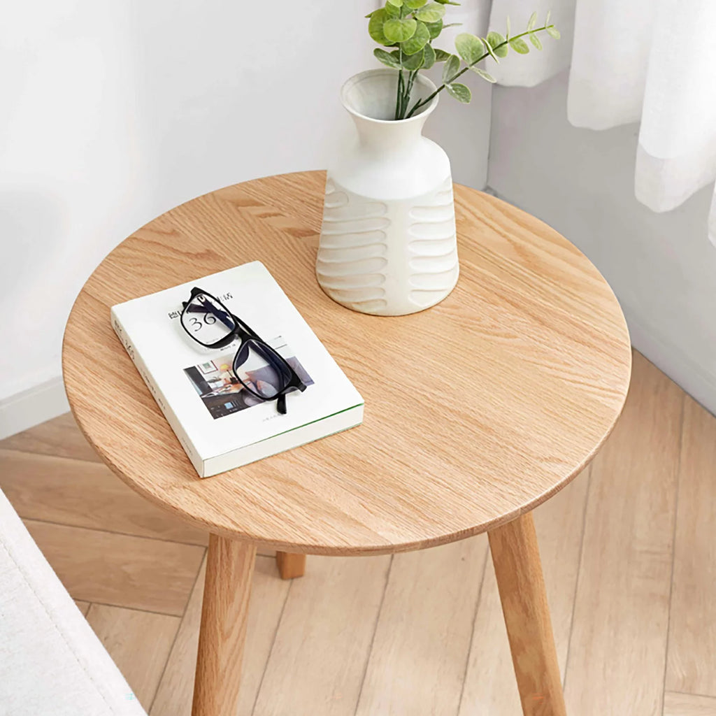 Round Solid Oak Coffee Table J4752