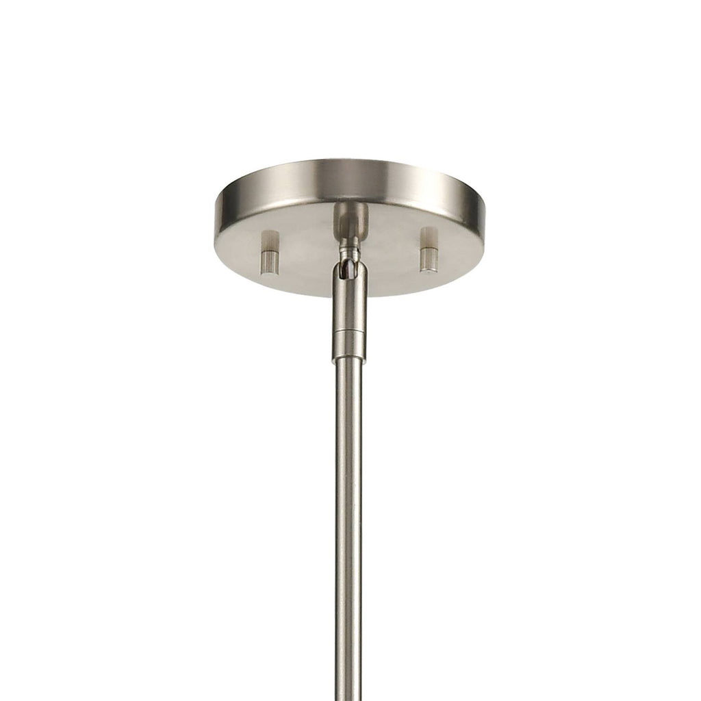 2-Light Island Satin Nickel Clear Glass Y9458