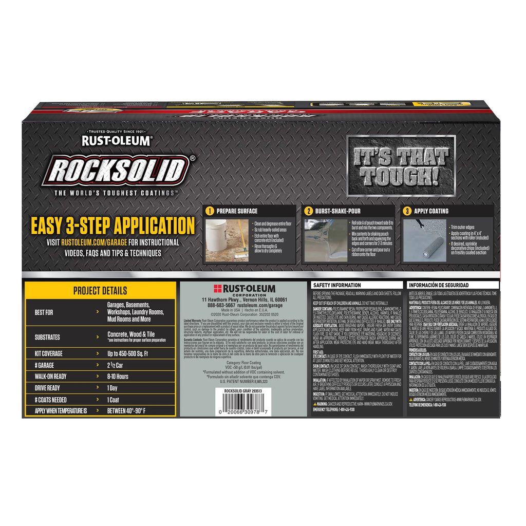 Gray High Gloss 180 oz Garage Floor Coating Kit C604488