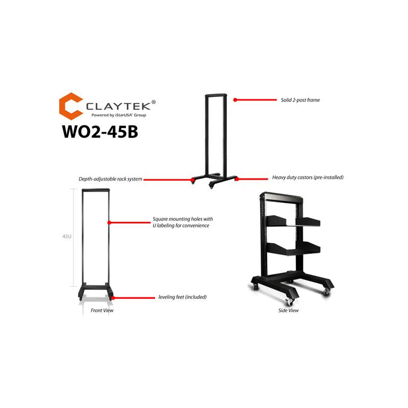 45U 2 Post Open Frame Rack R683468