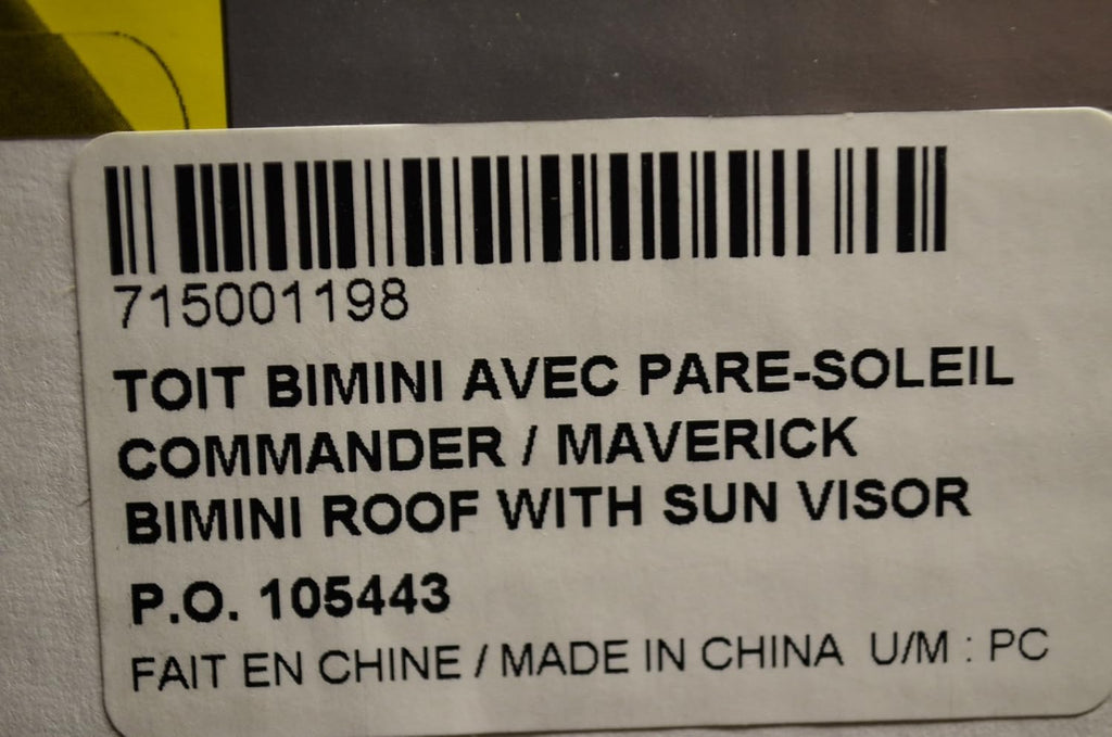 Bimini Roof with Sun Visor R436