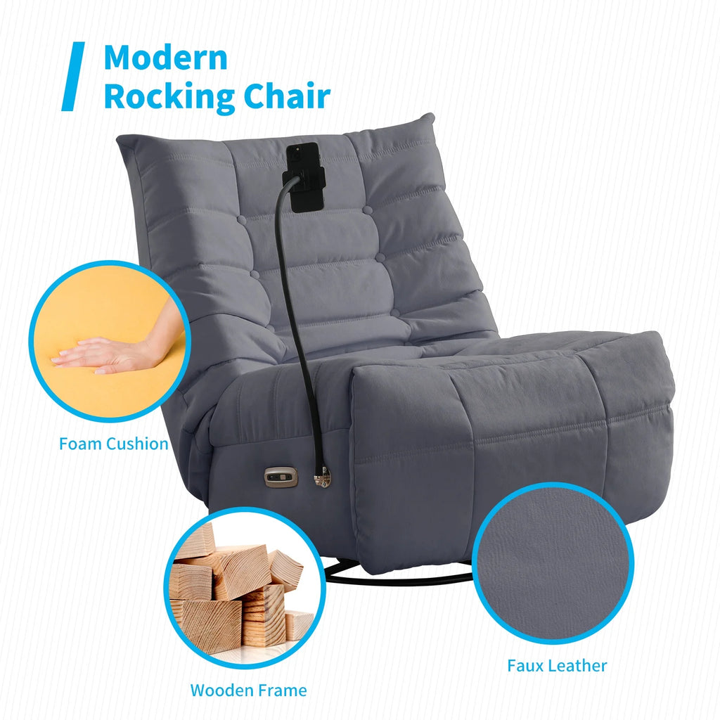 Oversized Swivel Recliner Chair with Voice Control H47462