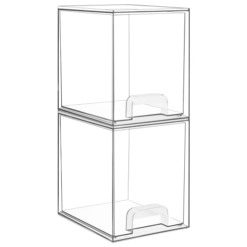 Clear Stackable Acrylic Storage Drawers 2 Pack I251642
