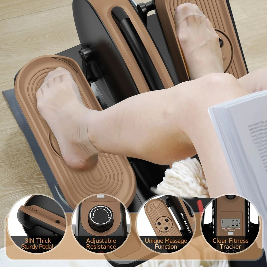 Under Desk Magnetic Elliptical Machine with Foot Massage C2290