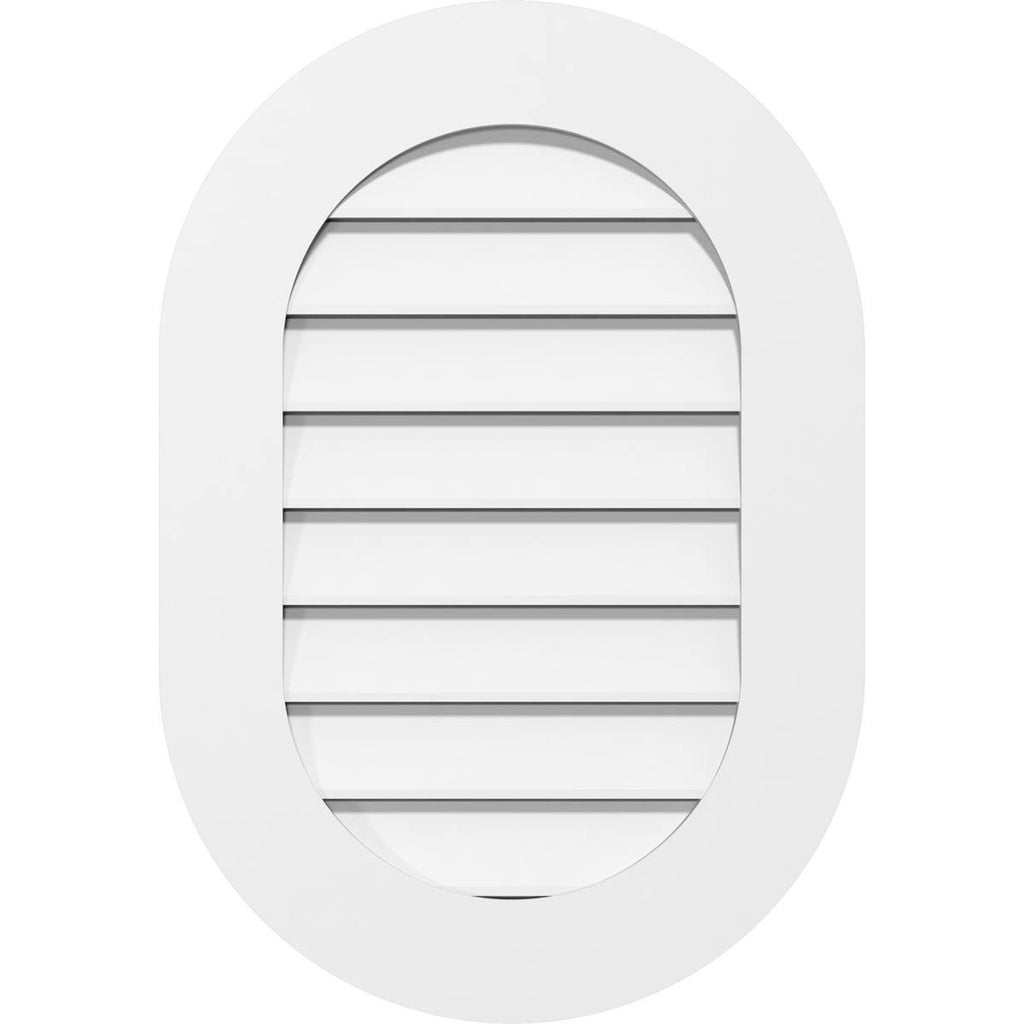 26x22W x 38x22H Vertical Round Ended Surface Mount PVC Gable Vent H257310