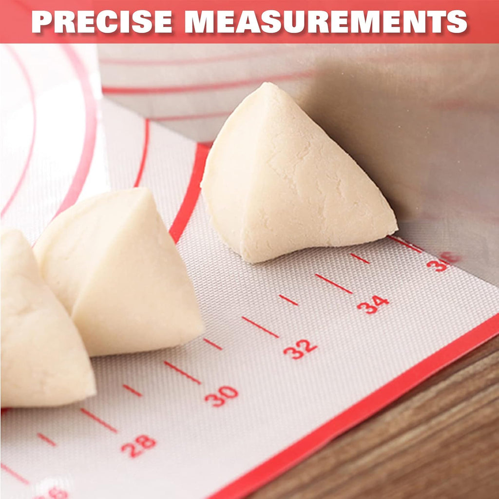 Large Silicone Non Stick Baking Mat with Measurement, Red F36316