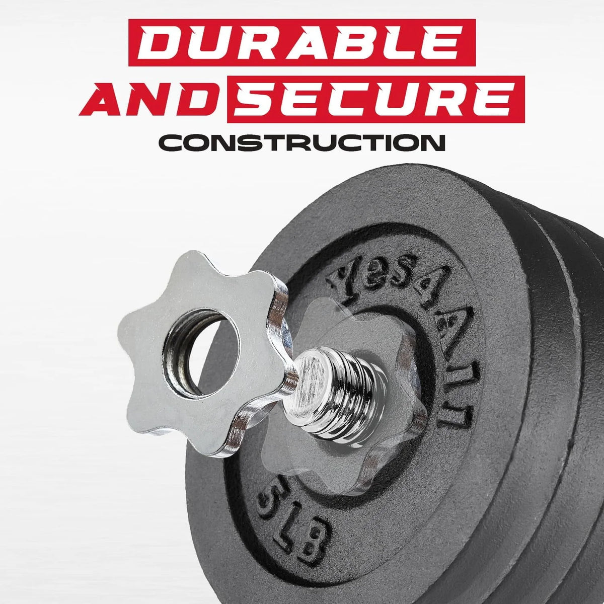 Adjustable 50 lbs Cast Iron Dumbbell Set D3581