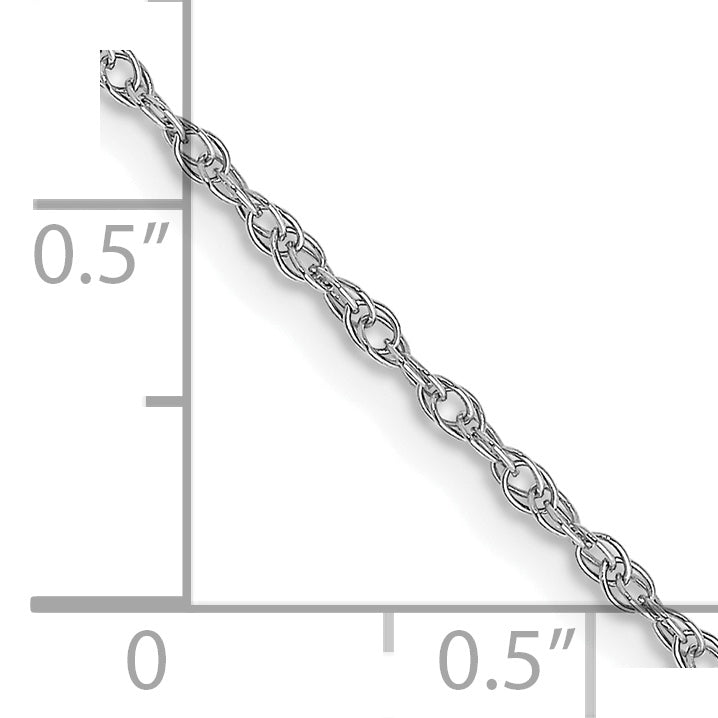 14K White Gold Cable Chain Necklace 18 Inches J9575