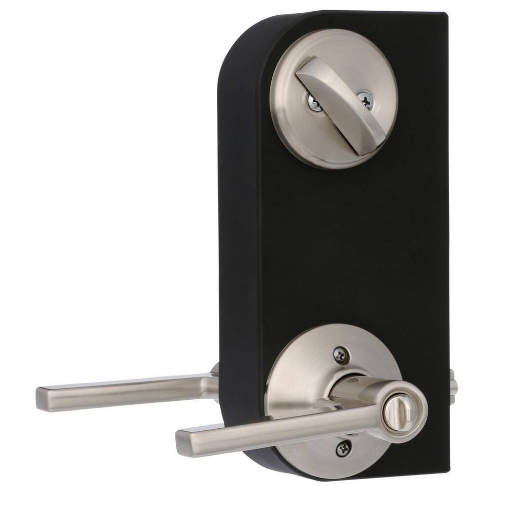 Satin Nickel Single Cylinder Deadbolt Keyed Entry Lever J264