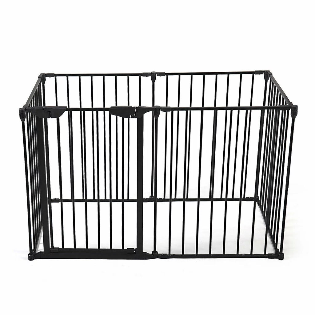 6 Panel Black Play Yard C74650