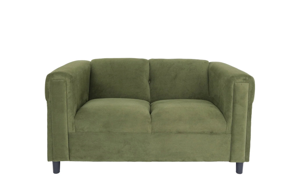 Green Black Microsuede Love Seat U81822