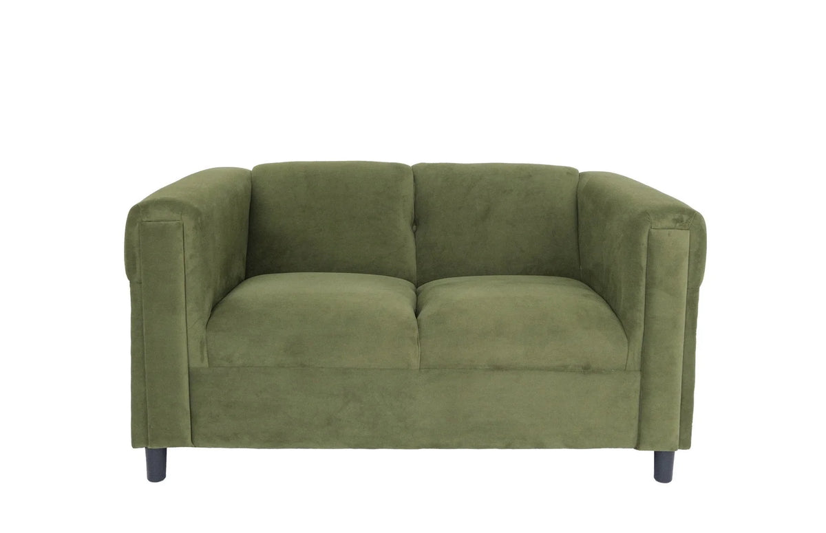 Green Black Microsuede Love Seat U81822