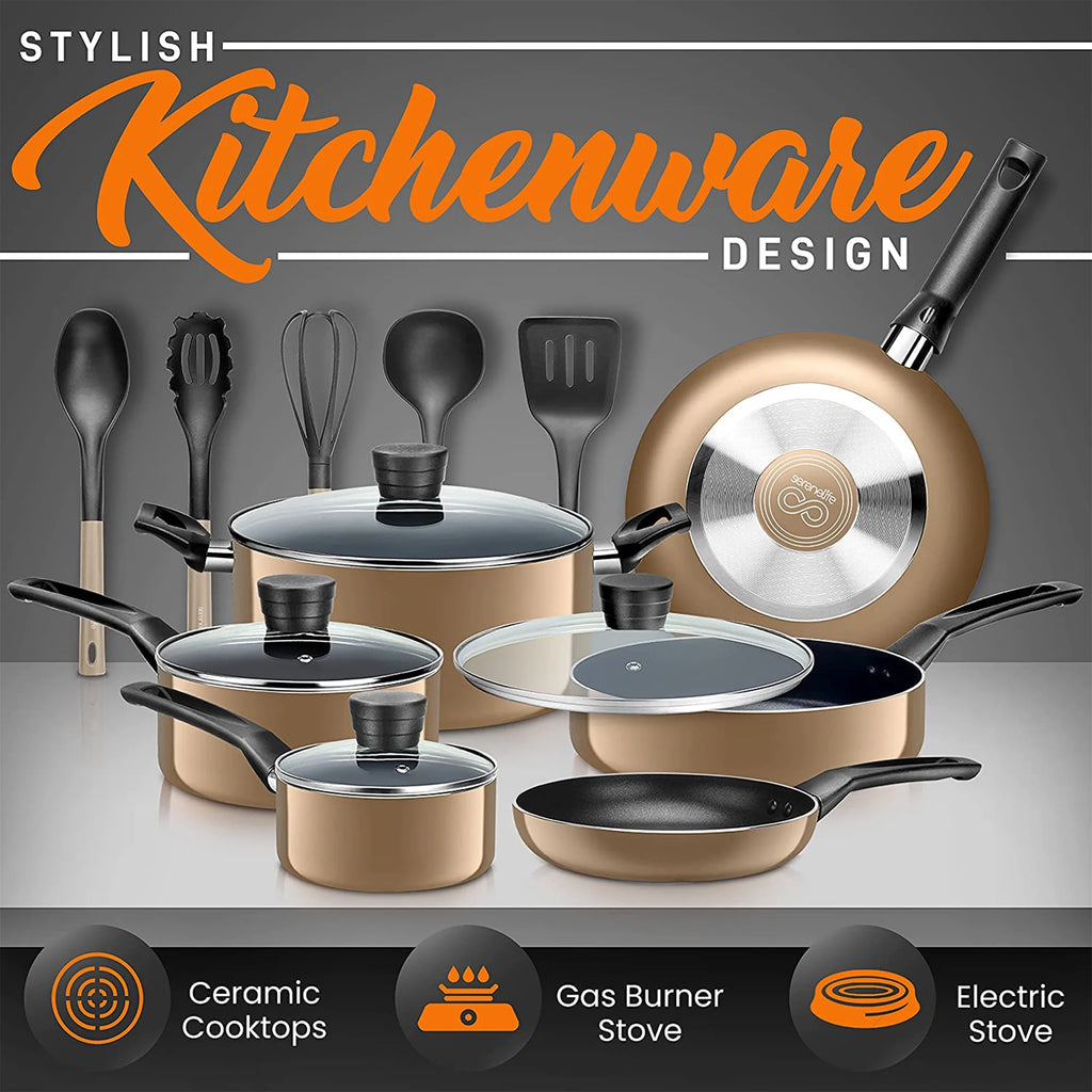 15 Piece Non Stick Cookware Set C97851