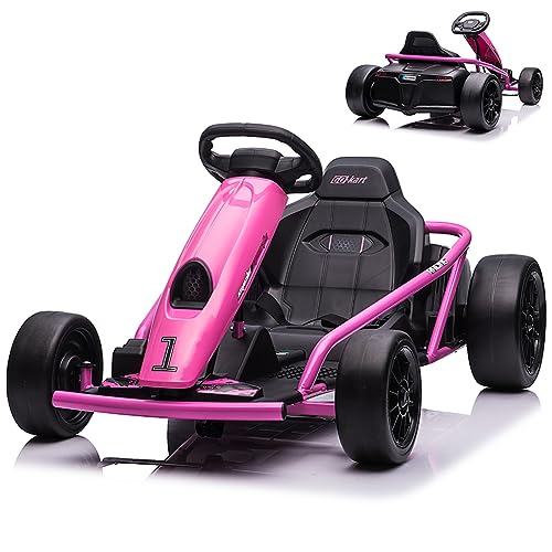 24V 9Ah Battery 300W*2 Motors 8MPH Drifting Go Kart White M7151