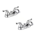 4 in. Centerset Double-Handle Low-Arc Bathroom Faucet Polished Chrome 2-Pack R60449