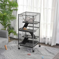 Small Animal Cage with Wheels, Hammock, 4 Platforms and Removable Tray N387742