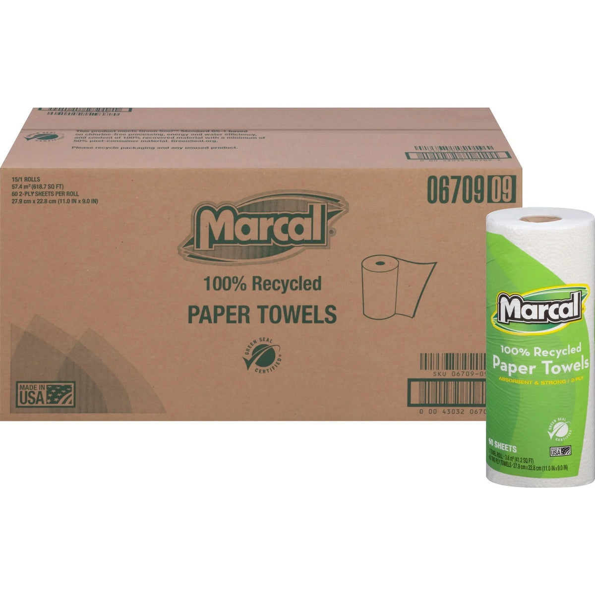 100% Premium Recycled Roll Towels G971