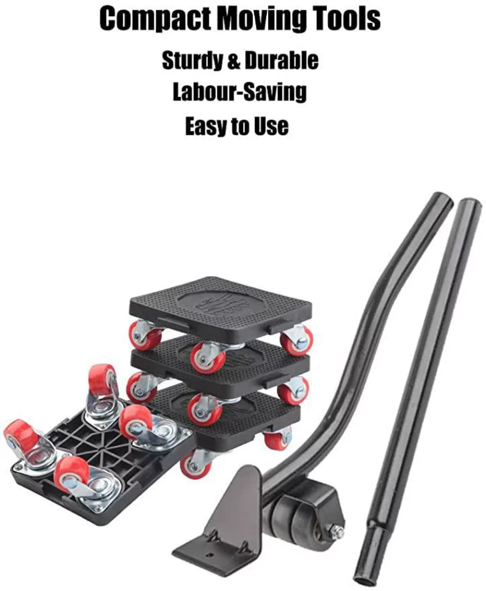 Furniture Lifter with Extension Bar and 4-Wheel Glides, 880lbs Load Capacity K567