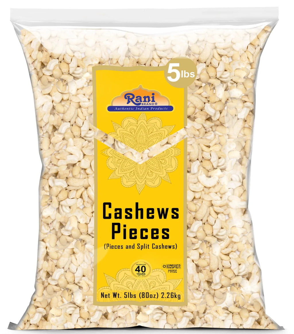 Raw Cashews Halves and Pieces 80oz Unsalted S70173