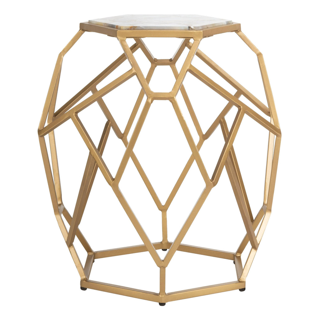Geometric Accent Table - Multi/Gold T730939