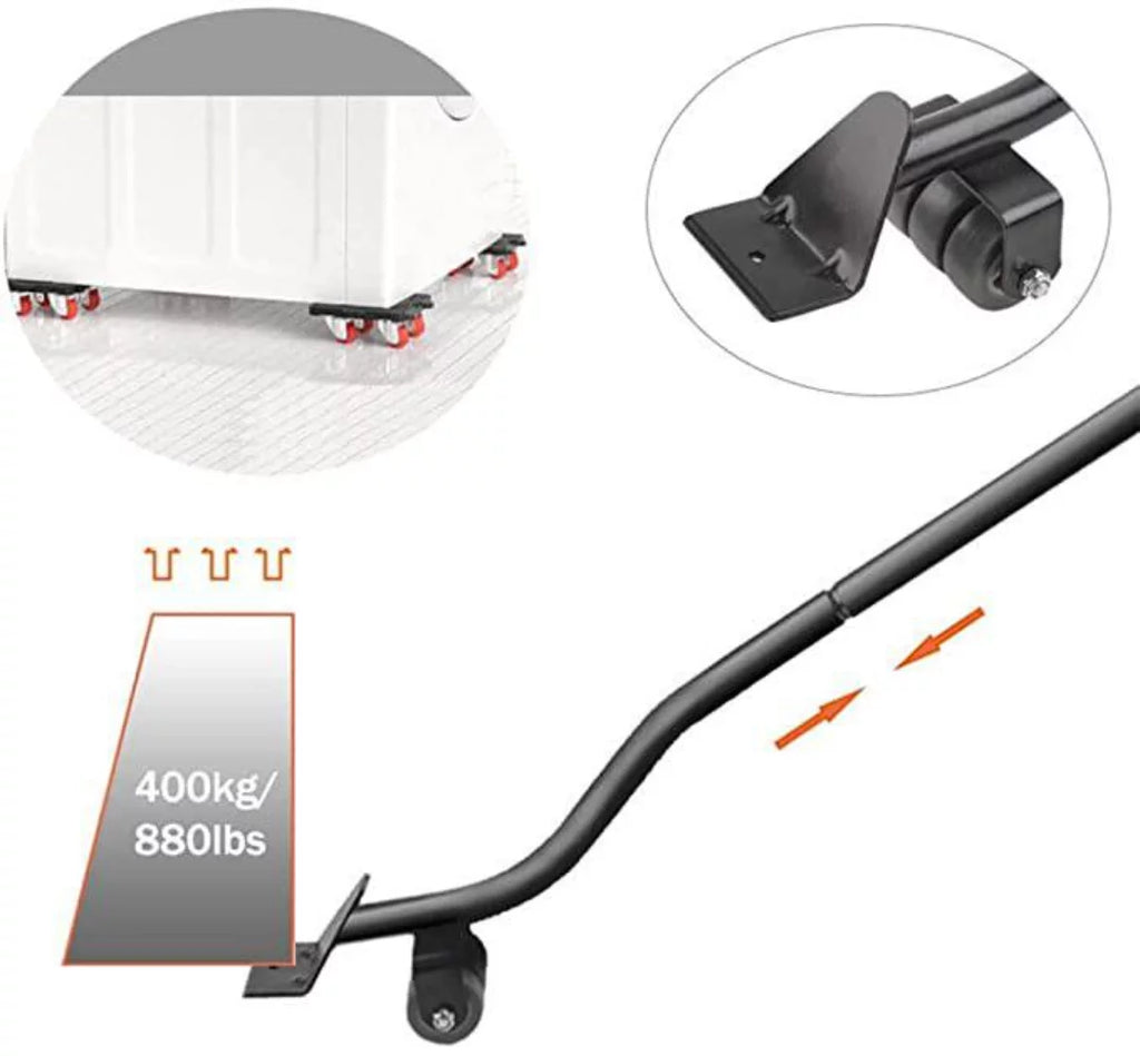 Furniture Lifter with Extension Bar and 4-Wheel Glides, 880lbs Load Capacity K567