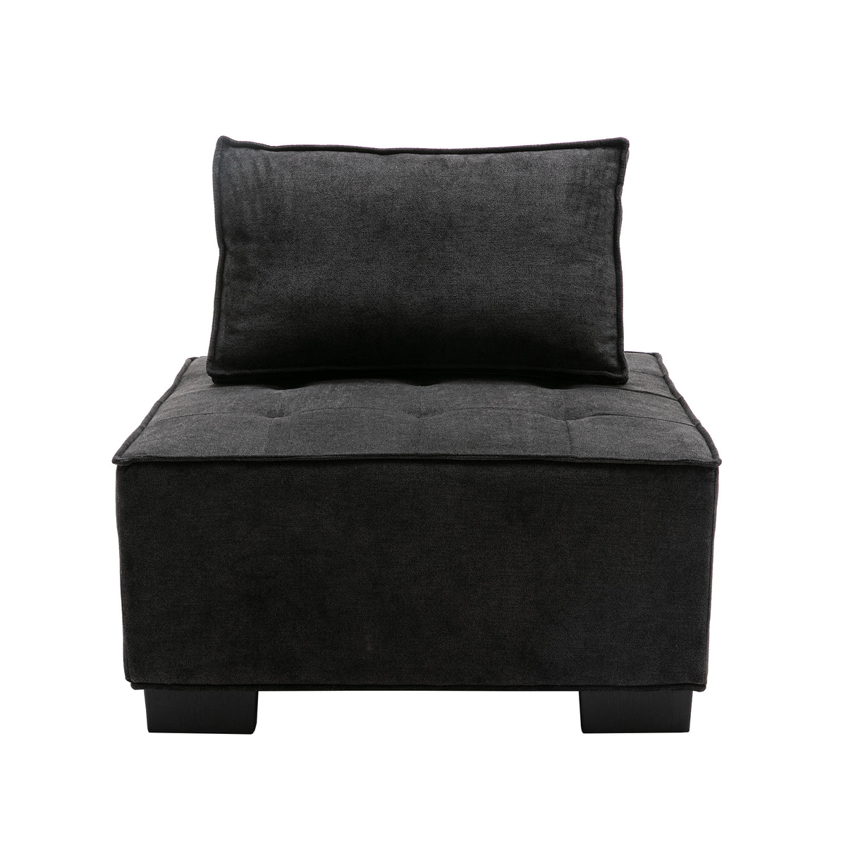 Black Ottoman Barrel Chair U113