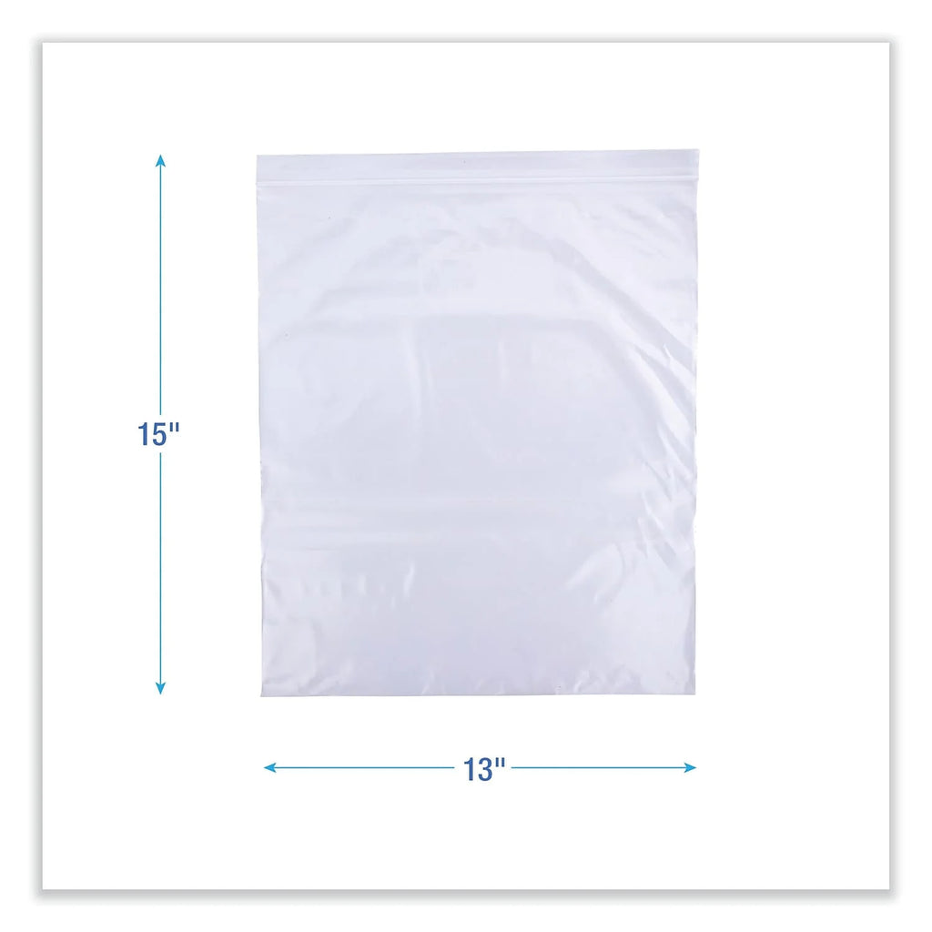 Reclosable Food Storage Bags, 2 gal, Clear, 100/Box Q700