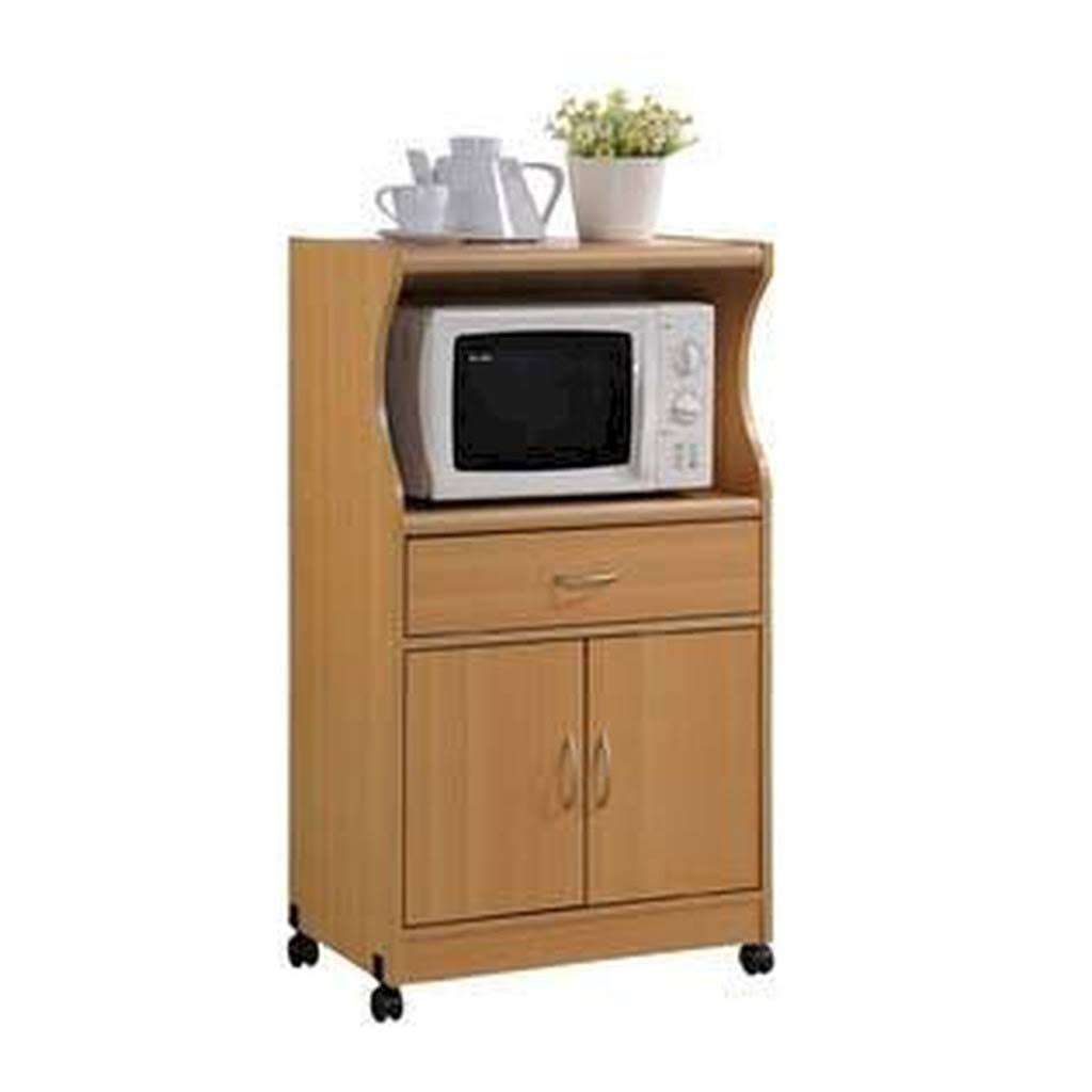 Black Microwave Cart Kitchen Storage Cabinet C5022