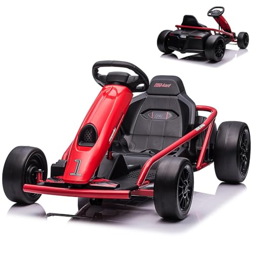 24V 9Ah Battery 300W*2 Motors 8MPH Drifting Go Kart White M7151