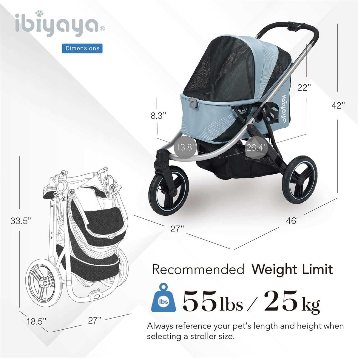 All Terrain Pet Jogging Stroller E44255