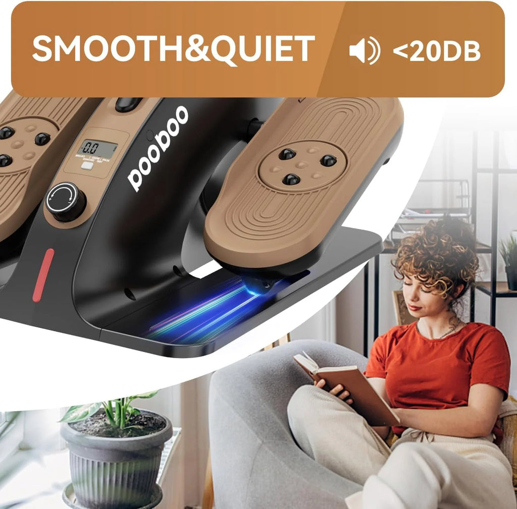 Under Desk Magnetic Elliptical Machine with Foot Massage C2290