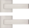 Pack of 10 Square Non-Turning Door Lever with Satin Nickel Finish J903