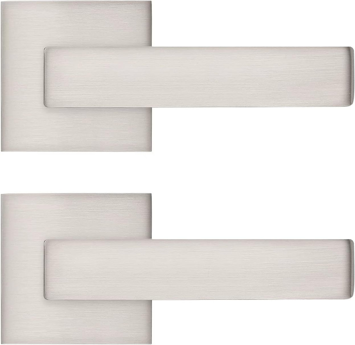 Pack of 10 Square Non-Turning Door Lever with Satin Nickel Finish J903