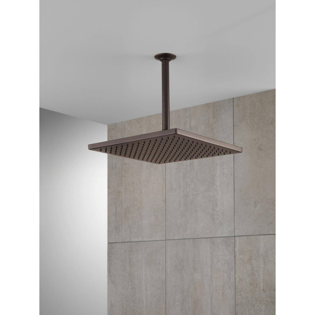 Matte Black Metal Raincan Shower Head P3188