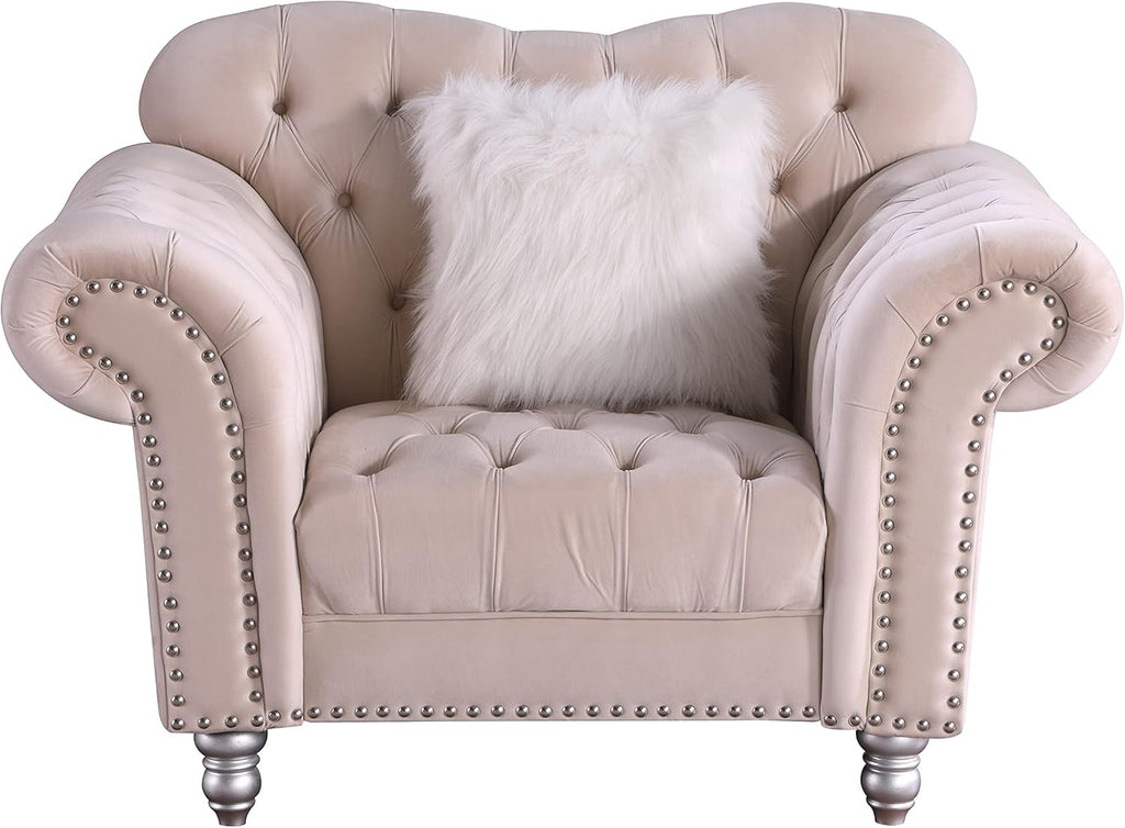 Grey Chesterfield Tufted Armchair Q2615