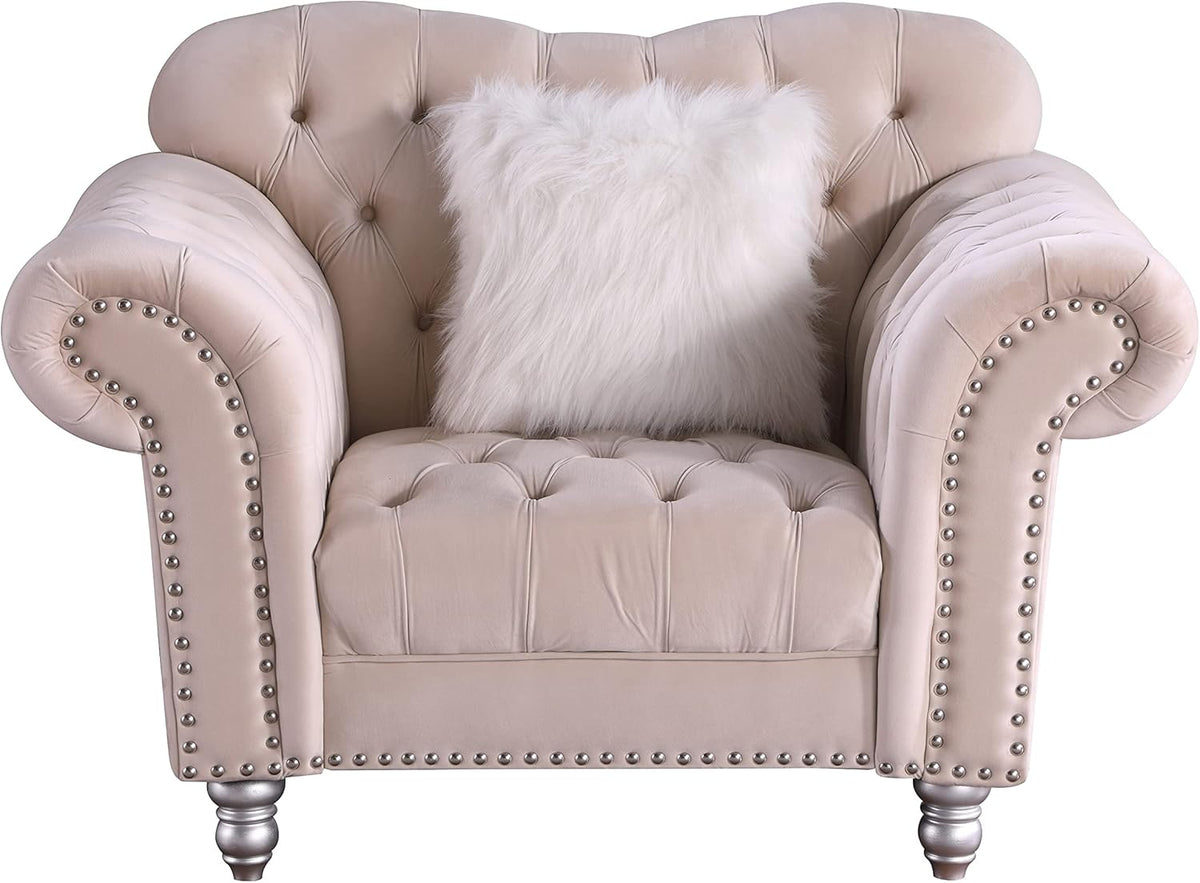 Grey Chesterfield Tufted Armchair Q2615