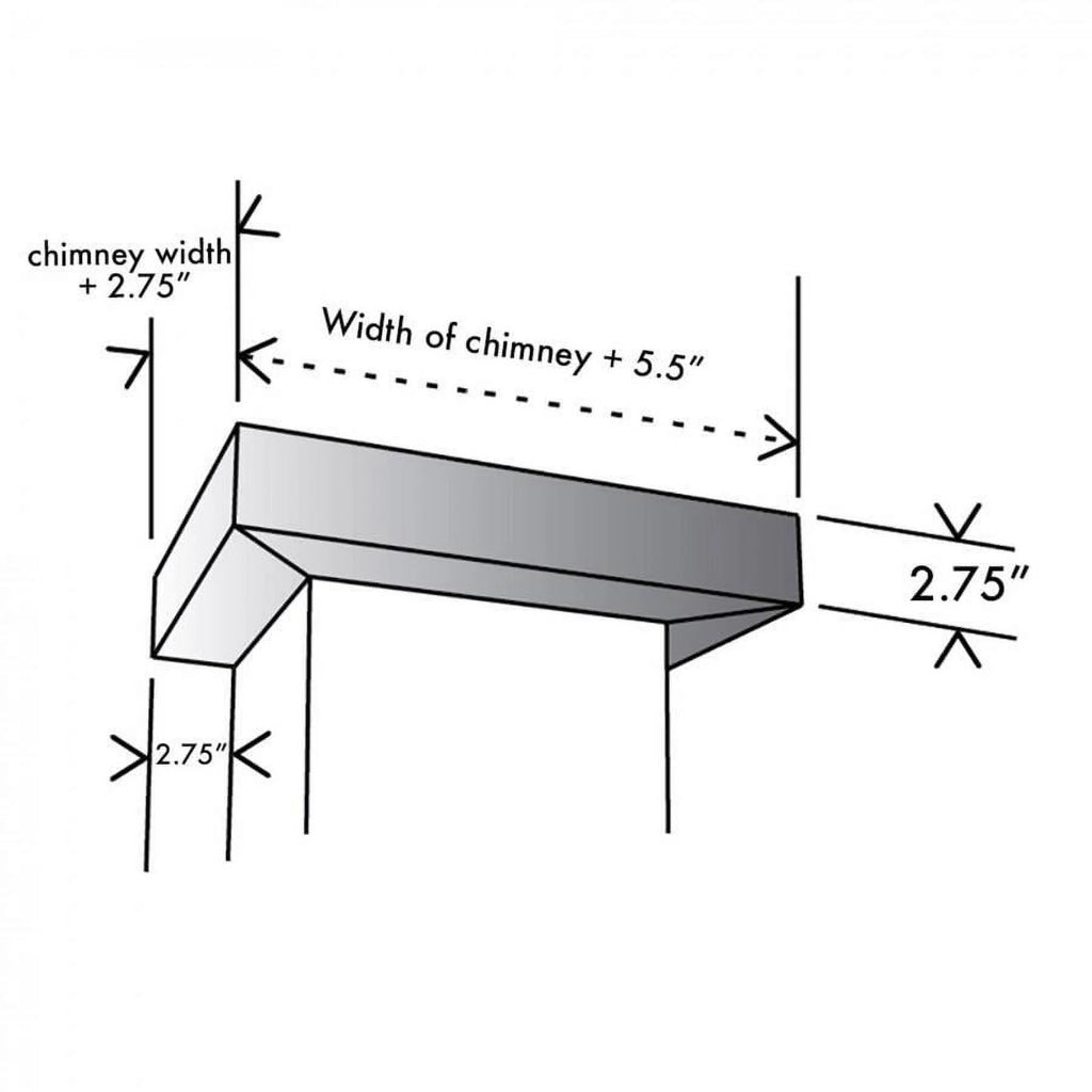 Vented Crown Molding Profile 6 for Wall Mount Range Hood J922129