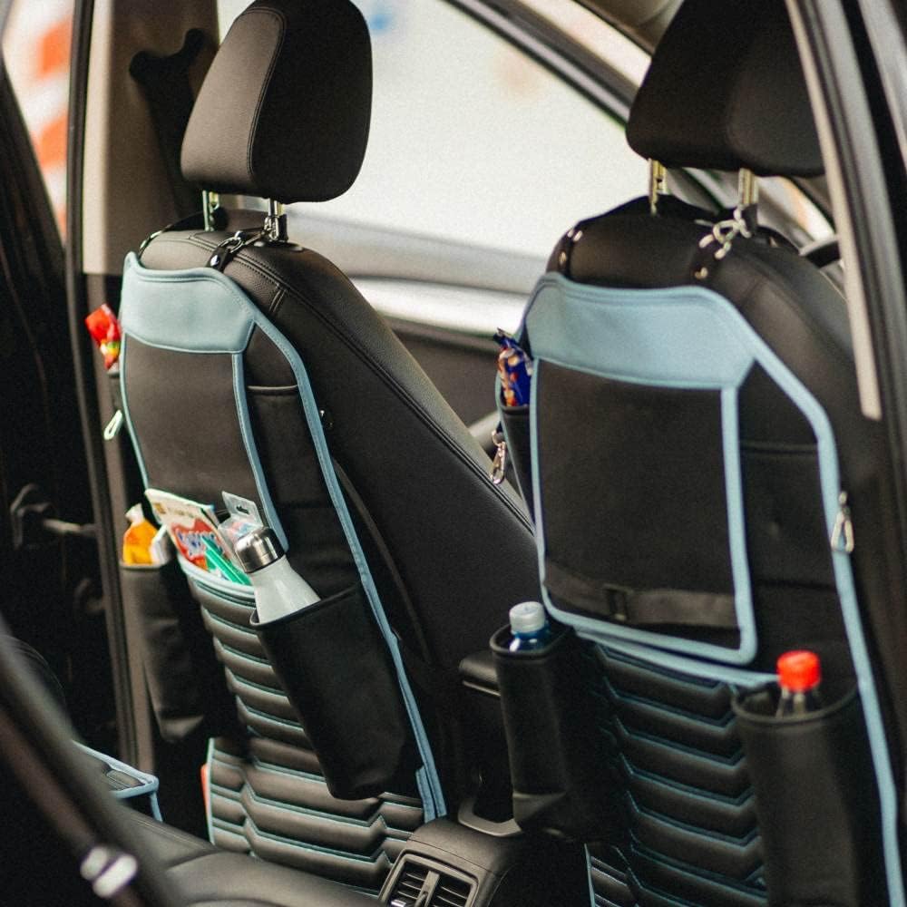 Black Navy Blue Car Seat Organizer B665