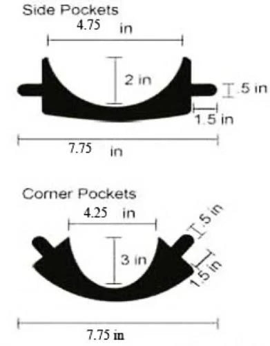 Billiard Pockets Set of 6 I645