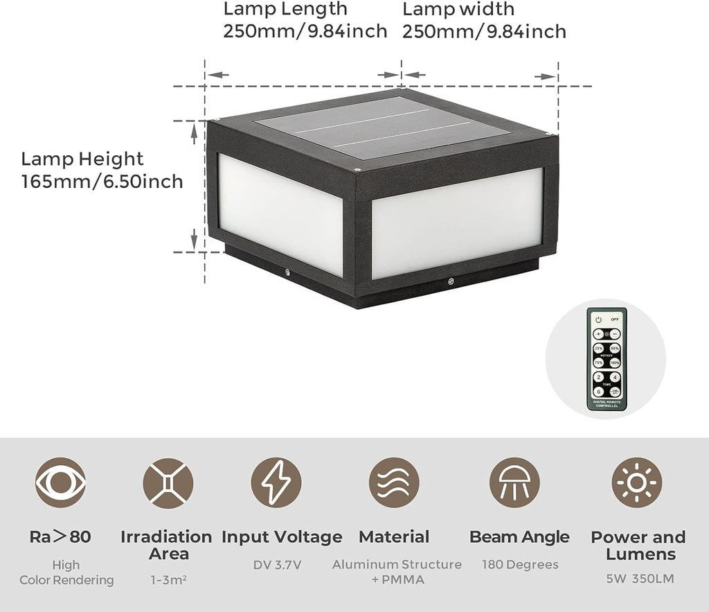 Outdoor Post Light LED Deck Cap Light with IP54 Waterproof E26 Bulb A520990