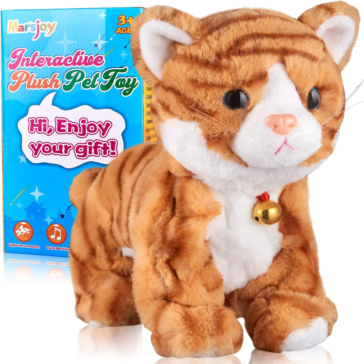 White Plush Interactive Cat Robot Toy E828638